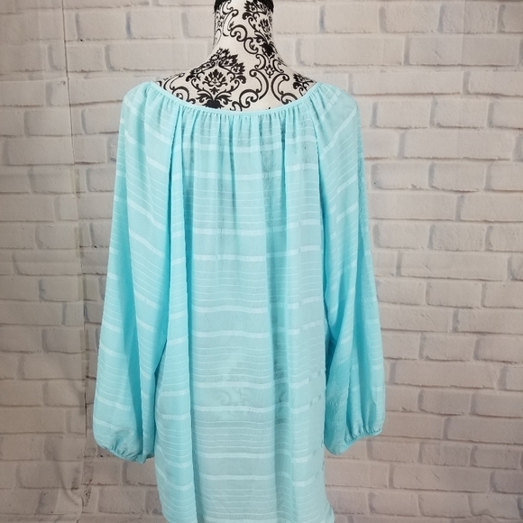 Avenue sz 22/24 long sleeve tassel lace front top - Picture 12 of 12